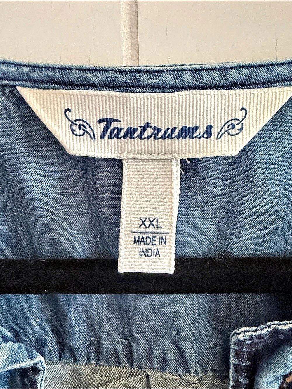 Tantrums Embroidered Chambray Denim Tunic XXL Boho Western Country Prairie Rodeo - Picture 5 of 14